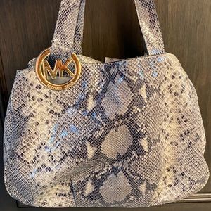 Michael Kors Snake-print Leather Bag